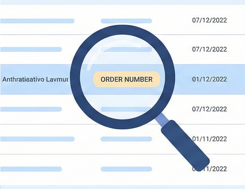 Поиск номера заказа